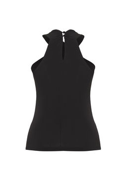 Siyah Boyundan Baglamal? Fitted/Vucuda Oturan Orme Bluz TWOSS25BZ00399