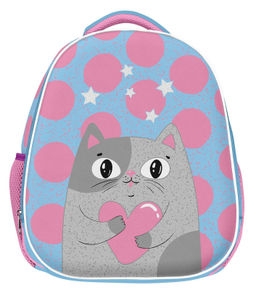 Рюкзак Schoolformat ERGONOMIC LIGHT 2 AMORE CAT 21л голубой 38х29х19 жесткокаркасный 2 отд...