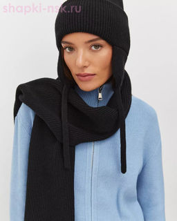 018 KWH Комплект женский (ушанка+шарф) (56-58)