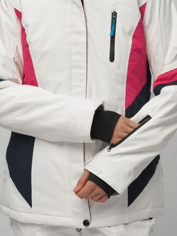 Горнолыжный костюм женский белого цвета 02201Bl - Chunmai фото 10