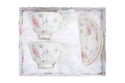 Чайн. пара 4 пр. 250 мл Диана чашка на ножке, фарфор, NEW BONE CHINA - Elan gallery фото 4