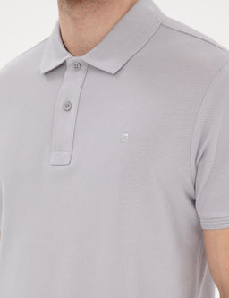 A__k Gri Slim Fit K_vr_lmaz Polo Yaka Basic Ti__rt - Pierre cardin фото 7