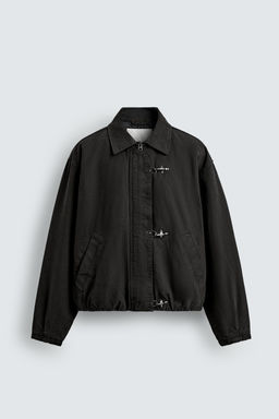 CROPPED FIT JACKET WITH METAL TOGGLES - Zara фото 7