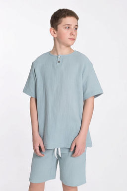 Шорты М224043б серо-зеленый - Елена фото 3