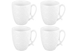 Набор 4 кружек Elan Gallery Розы 300 мл на деревянной подставке с ручкой  фото 5