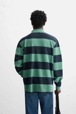 STRIPED WASHED POLO SHIRT - Zara фото 3