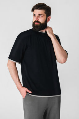 Арт. 67128/5 Футболка мужская 48-56 (5 шт) Цвет:черный - Идеал фото 2