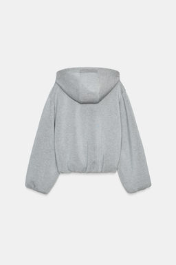 SUDADERA BOMBER CAPUCHA / Gris vigor? - Zara фото 9