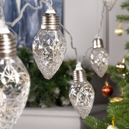 Гирлянда Нить 3 м с насадками Лампочки шишки, IP20, прозрачная нить, 80 LED, свечение тёплое белое, 8 режимов, 220 В - Luazon lighting фото 2