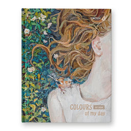 Светоч Бизнес-блокнот, матовая ламинация + выбор.лак, 80ББТ5_93_5_1 A5+ 80 л. 22 шт. клетка Ветер в волосах 000944