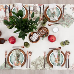 Набор столовый Этель Forest landscape скатерть 148*218+/-2см с ГМВО, салф.40х40 см - 12 шт  фото 5