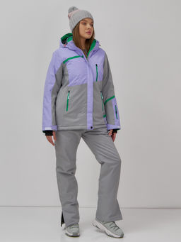 Гоннолыжная куртка женская зимняя сиреневого цвета 709Sn - Chunmai фото 10