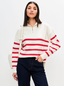 Джемпер F322-15115 white-red - Fine joyce фото 10