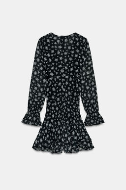 RUFFLED FLORAL PRINT DRESS