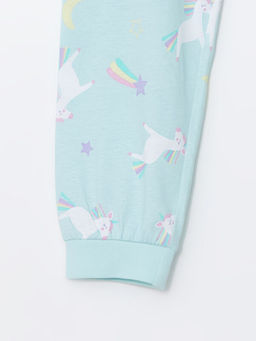 Beli Lastikli Bask?l? K?z ?ocuk Pijama Alt - Waikiki фото 2