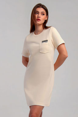 Арт. 8502 Платье женское 42-48 (4 шт) Цвет:бежевый