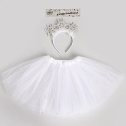 Карнавальный набор «Маленькая снежинка» (ободок + юбка)