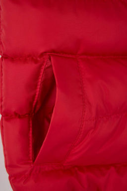 K?rm?z? Duz/Basic Kapusonlu Regular Fit Unisex Cocuk Sisme Yelek TKDAW26YE00002 - Trendyolmilla фото 2