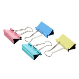 Зажимы для бумаг 32 мм, 12 штук, deVENTE, металлические, МИКС х 4 цвета, картонная коробка