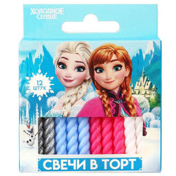 Набор свечей для торта С Днем Рождения, 12 штук, Холодное сердце - Disney фото 3