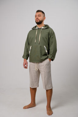 Льняная куртка- анорак