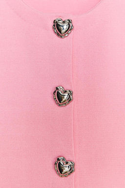 HEART BUTTON KNIT TOP - Zara фото 5