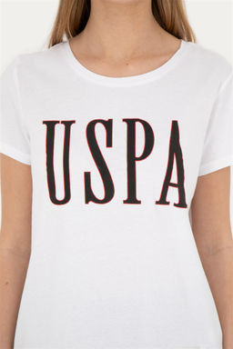 Женская белая футболка с круглым вырезом - U.s. polo assn фото 7