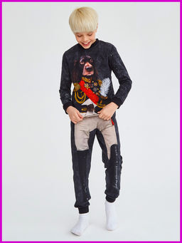 Пижама "Император",мокрый асфальт