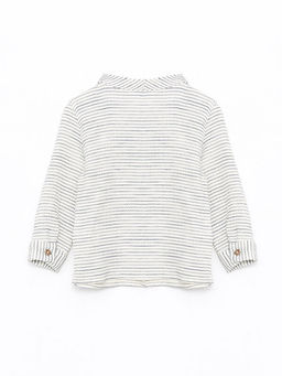 Hakim Yaka ?izgili Uzun Kollu Erkek Bebek G?mlek - Waikiki фото 2