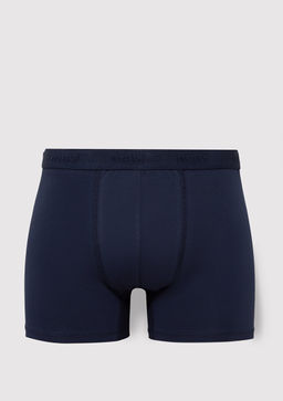 3lu Bask?l? Siyah Boxer Seti - Mavi фото 3