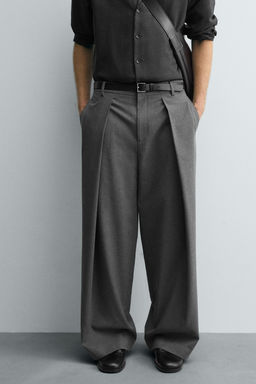 PLEATED WIDE-LEG TROUSERS - Zara фото 21