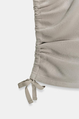 PANTAL?N CAPRI FRUNCES / Gris claro - Zara фото 8