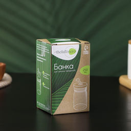 Банка для сыпучих продуктов BellaTenero «Эко», 250 мл, 6.5×12 см, с бамбуковой крышкой, стекло, прозрачная