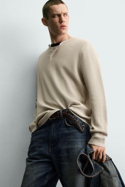 JERSEY ESTRUCTURA CUELLO PANADERA / Crudo - Zara фото 5