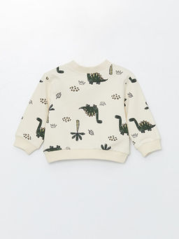 Bisiklet Yaka Bask?l? Erkek Bebek Sweatshirt ve Pantolon 2li Tak?m - Waikiki фото 3