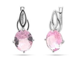 Серьги из серебра морганит, Бригитта