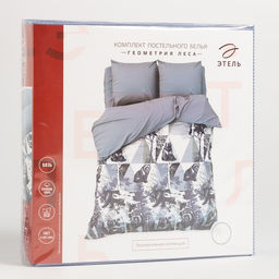 Постельное бельё Этель евро Геометрия леса 200*217 см, 240*220 см, 70*70 см -2 шт  фото 3