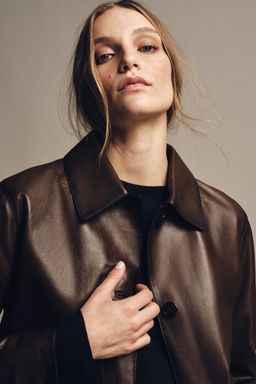 MINIMAL LEATHER JACKET ZW COLLECTION LIMITED EDITION - Zara фото 4