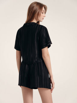 CONTE Укороченная домашняя блуза из вискозы MOONLIGHT LHW 1707 black