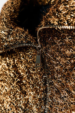 METALLIC THREAD BOMBER JACKET - Zara фото 10