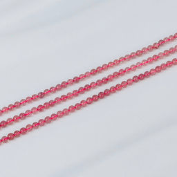 Бусины для украшений из Клубничного кварца (78 бусин) 39 см