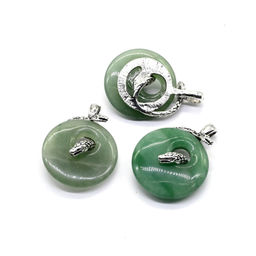 Подвеска с авантюрином зеленым Змея в кольце 30*40мм