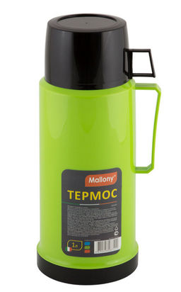 Термос в пластиковом корпусе со стеклянной колбой 2644H, 1,0 л. 001721