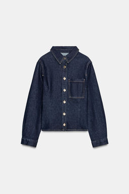 Z1975 FITTED DENIM SHIRT - Zara фото 6