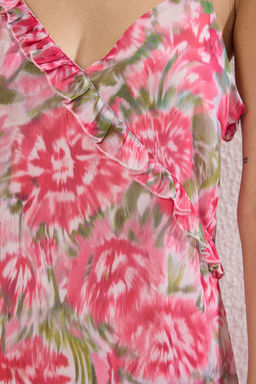 TRENDYOLMILLA Pembe Cicek Desenli A Kesim Maxi Dokuma Elbise TWOSS25EL00440 фото 3