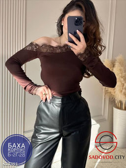 Лонгслив женский с гипюром - Bruno фото 3