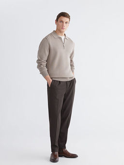 Polo Yaka Erkek Triko Kazak