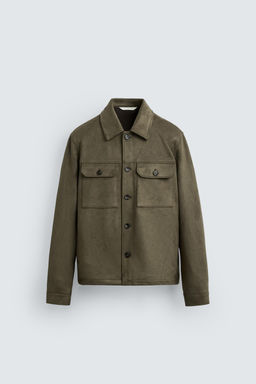 FAUX SUEDE OVERSHIRT - Zara фото 7