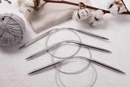 Спицы GAMMA круговые MKX сталь d 4.5 мм 200 см 1 шт с металлической леской фото 6