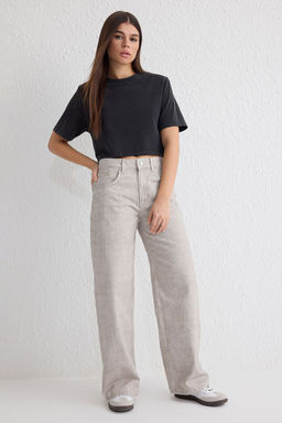 Cok Renkli Cizgili Normal Bel Baggy Jeans TWOSS25JE00017 - Trendyolmilla фото 2